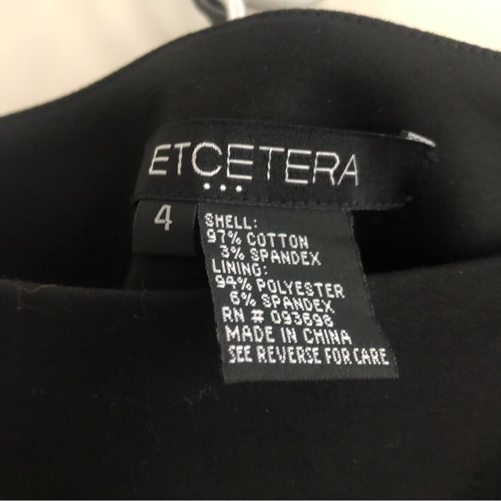 Etcetera Black Patchwork Knee Length Pencil Skirt… - image 6